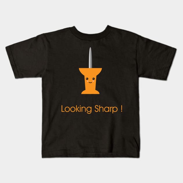 Looking Sharp! Kids T-Shirt by ForbiddenFigLeaf